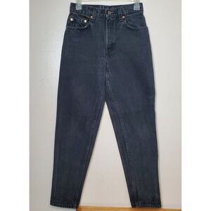 Vintage Y2K Levi's 550 Black Jeans Relaxed Fit Tapered Leg Juniors 7 Medium